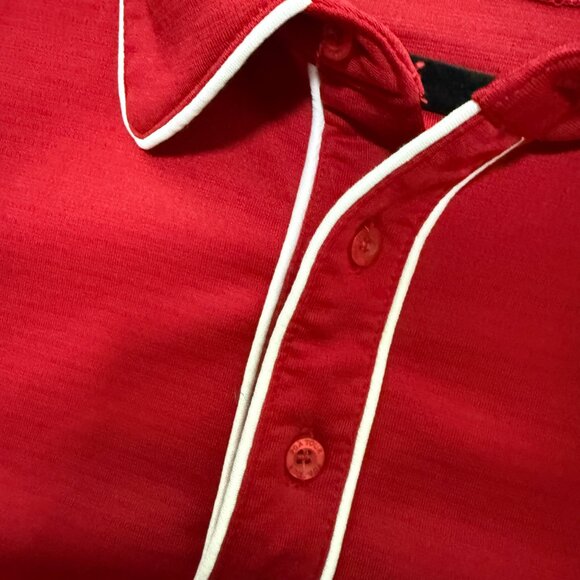 Men PGA Tour Golf Polo Shirt Athletic Fit in True Red Size Extra Extra Large - Picture 6 of 6